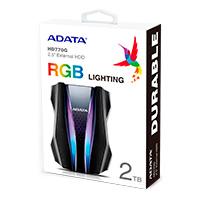 DISCO DURO EXTERNO ADATA HD770G 2TB PORTATIL 2.5 USB 3.2 NEGRO WINDOWS MAC LINUX CONTRAGOLPES GAMING RGB