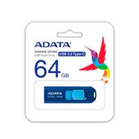 Memoria Flash Adata Uc300 64Gb Usb C 3 2 Azul  Acho Uc300 64G Rnb Bu  - ADATA