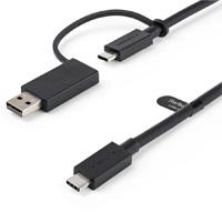 CABLE USB TIPO C DE 1M CON ADAPTADOR USB-A, USB-C A C , USB-A A C, CABLE USB C 2 EN 1 PARA DOCKS HIBRIDAS - STARTECH.COM MOD. USBCCADP
