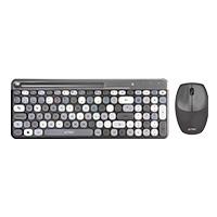 KIT ACTECK CREATOR CHIC MK470 / TECLADO Y MOUSE / INALAMBRICO / RECEPTOR USB / ESPAÑOL / 110 TECLAS / OPTICO / 1600 DPI / NEGRO CON GRIS / AC-935180