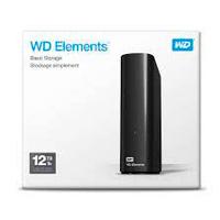 DISCO DURO EXTERNO WD ELEMENTS 12TB 3.5 ESCRITORIO USB3.0 NEGRO WINDOWS