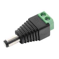 Adaptador Macho Tipo Jack De 35 Mm Polarizado De 12 Vcc  Terminales Tipo Tornillo  Polarizado   Ideal Para Cmaras De Video Vigilancia JR-52 - JR-52