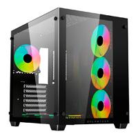 GABINETE BALAM RUSH TANK PRO GM930/ MINI TORRE / MICRO ATX, MINI-ITX / PANEL CRISTAL TEMPLADO/ MALLA METALICA/ METAL/ NEGRO/ BR-935944