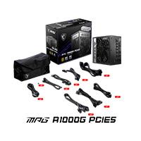 FUENTE DE PODER MSI 1000W/80 PLUS GOLD /NEGRO/ATX/MODULAR