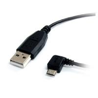 CABLE STARTECH.COM DE 1.8M USB A MICRO USB - USB 2.0 A A MICRO B ACODADO EN ANGULO A LA IZQUIERDA - NEGRO - CABLE MICRO USB B