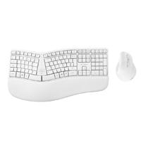 Kit Acteck Creator Virtuos Fitt Mk770  Teclado Y Mouse Vertical  Inalambrico  Usb  Multimedia  118 Teclas  Espaol  Recargable  2400 Dpi Ajustable Optico  Blanco  Ac936255 AC-936255 - AC-936255