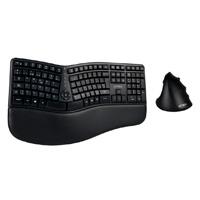 Kit Acteck Creator Virtuos Fitt Mk770  Teclado Y Mouse Vertical  Inalambrico  Receptor Usb  Recargable  118 Teclas  Espaol  Multimedia  Optico  2400 Dpi Ajustable  Negro  Ac936248 AC-936248 - AC-936248