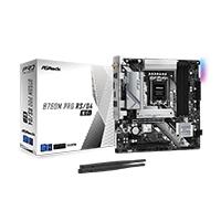 MB ASROCK B760M PRO RS DE WIFI/14TH 13TH 12TH VA GEN/LGA 1700/128 GB DDR 5333MHZ/1 PCIE 40X16/1 PCIE 40X1/4 SATA3/2 HYPER M2/ 2 USB TIPO C/5 USB 32/6 USB 20 B760M PRO RS/D4 WIFI - Asrock