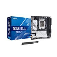MB ASROCK Z690M ITX AX/14TH 13TH 12TH VA GEN/LGA 1700/64 GB DDR 5000MHZ/1 PCIE 50X16/4 SATA3/2 HYPER M2/6 USB 32/2 USB C/HDMI/DISPLAYPORT/WI-FI 6E 80211AX Z690M-ITX/AX - Código: Z690M-ITX/AX | Compra en Guadalajara
