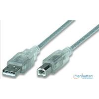 CABLE USB,MANHATTAN,340465,V2.0 A-B  4.5M, PLATA
