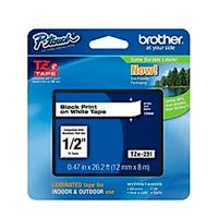 Cinta Brother Tze231 Negro En Blanco 12Mm X 8M TZE231 - TZE231