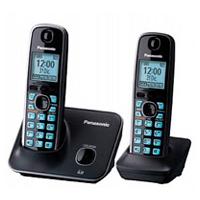 Telefono Panasonic KxTg4112Me Inalambrico Base  Handset Pantalla Lcd 18 Color Azul Teclado Iluminado Altavoz 50 Numero En Directorio Bloqueo De Llamadas No Deseadas Negro KX-TG4112MEB - PANASONIC