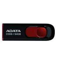 Memoria Flash Adata C008 64Gb Usb 2 0 Negro Rojo  Ac008 64G Rkd  - AC008-64G-RKD