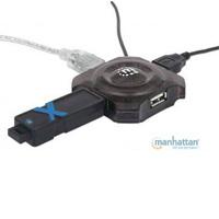 HUB USB,MANHATTAN,162272,4 PTOS NEGRO ECONOMICO