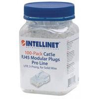 PLUG RJ45,INTELLINET,790512, CAT 5E UTP SOLIDO PRO 100 PZAS