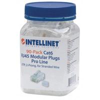 PLUG RJ45,INTELLINET,790611, CAT 6 UTP MULTIFILAR PRO 90 PZAS