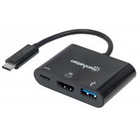 DOCKING USB,MANHATTAN,152037,-C  3 PTOS, HDMI, USB-C PD/USBV3.2A