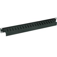 ORGANIZADOR DE CABLES NORTH SYSTEM 1 U.R. SENCILLO HORIZONTAL 19 PULGADAS DUCTO 1.5X2 PULGADAS NEGRO LISO