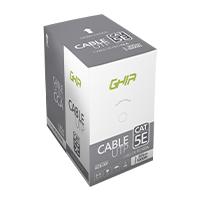 BOBINA DE CABLE UTP CAT5E GHIA CCA GRIS 305M 24 AWG 1000FT CERTIFICACION CE / ROHS