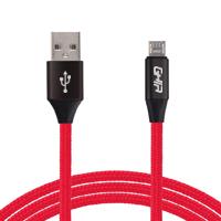 CABLE MICRO USB GHIA 10 MTS USB 21 CARGADOR Y TRANSFERENCIA DE DATOS ROJO/NEGRO GAC-077 - Código: GAC-077 | Compra en Guadalajara