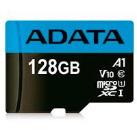 MEMORIA ADATA MICRO SDXC / SDHC UHS-I 128GB CLASE 10 A1 100MB / 25MB SEG V10 C / ADAPTADOR ADATA AUSDX128GUICL10A1-RA1