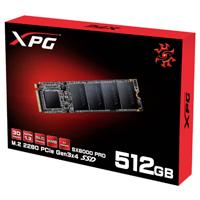 UNIDAD DE ESTADO SOLIDO SSD INTERNO 512GB ADATA XPG ASX6000 PRO M.2 2280 NVME PCIE GEN 3X4 LECT. 2100 ESCRIT. 1500 MBS PC LAPTOP MINIPC 3DNAND GAMER ADATA ASX6000PNP-512GT-C
