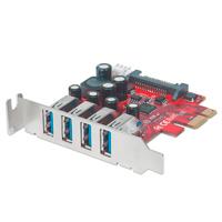 TARJETA USB V3 PCI EXPRESS 4 PTOS CORTO-BRACKET  MANHATTAN MANHATTAN 152884