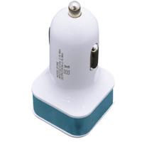 CARGADOR PARA AUTO TIPO PLUG IN P/AUTO 2.1 2 PUERTOS USB COLOR AZUL P/EXHIBIDOR TECHZONE ICON