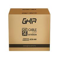 BOBINA DE CABLE UTP CAT5E GHIA CCA NEGRO 305M P / EXTERIOR SIN GEL 1000FT CERTIFICACION CE  /  ROHS GHIA GCB-040