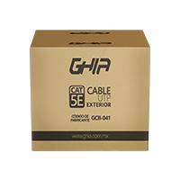 BOBINA DE CABLE UTP CAT5E GHIA CCA NEGRO 305M P / EXTERIOR CON GEL 1000FT CERTIFICACION CE  /  ROHS GHIA GCB-041