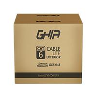 BOBINA DE CABLE UTP CAT6 GHIA CCA NEGRO 305M P / EXTERIOR CON GEL 1000FT CERTIFICACION CE  /  ROHS GHIA GCB-043