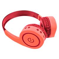 AUDÍFONOS ON-EAR INALAMBRICOS MANOS LIBRES CON BT FM SD 3.5MM EASY LINE BY PERFECT CHOICE CORAL