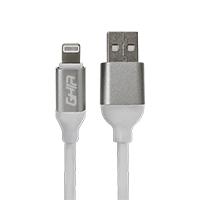 CABLE USB TIPO LIGHTNING GHIA 1M COLOR BLANCO