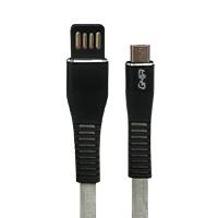 CABLE MICRO USB GHIA PLANO REVERSIBLE COLOR GRIS / NEGRO DE 1M GHIA GAC-200NG