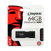 MEMORIA KINGSTON 64GB USB 3.0 ALTA VELOCIDAD / DATATRAVELER 100 G3 NEGRO