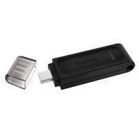 MEMORIA KINGSTON 32GB USB-C 3.2 GEN 1 ALTA VELOCIDAD / DATATRAVELER 70 NEGRO