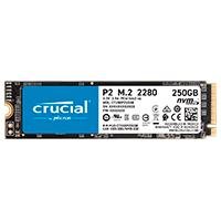 UNIDAD DE ESTADO SOLIDO SSD CRUCIAL P2 NVME M.2 2280 250GB PCIE GEN 3X4 3DNAND LECT.2100/ ESCR. 1150 MB/S 