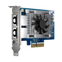 TARJETA DE RED QNAP QXG-10G2T-X710  /  VELOCIDADES DE TRANSMISION 10GBPS / 5GBPS / 2.5GBPS / 1GBPS / 100MBPS  /  PUERTOS ETHERNET RJ45(2)  /  PCIE 3.0(4)  /  COMPATIBLE CON WINDOWS 8 Y 10 QNAP QXG-10G