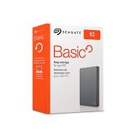 DISCO DURO EXTERNO SEAGATE BASIC 1TB 2.5 PORTATIL USB 3.0 PLATA WIN SEAGATE STJL1000400