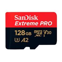 MEMORIA SANDISK MICRO SDXC 128GB EXTREME PRO  200MB / S 4K CLASE 10 A2 V30 C / ADAPTADOR SANDISK SDSQXCD-128G-GN6MA