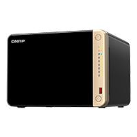 NAS QNAP TS-664-4G / 6 BAHIAS  / NUCLEO CUADRUPLE 2.9GHZ / 4GB DDR4 HASTA 16 GB / LAN 2,5GBE X2 / USB 3.2 X2 / HOT SWAP /  SOPORTA M.2 2280 /  NO INCLUYE DISCOS /  HDMI /  INTEL