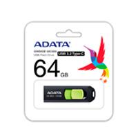 MEMORIA ADATA 64GB USB TIPO C UC300 RETRACTIL NEGRO VERDE (ACHO-UC300-64G-RBK / GN) ADATA ACHO-UC300-64G-RBK/GN