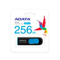 MEMORIA ADATA 256GB USB 3.2 UV128 RETRACTIL NEGRO AZUL (AUV128-256G-RBE) ADATA AUV128-256G-RBE