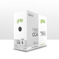 BOBINA DE CABLE UTP CAT6 GHIA CCA BLANCO 100M 23 AWG 328FT CERTIFICACION CE  /  ROHS GHIA GCB-059