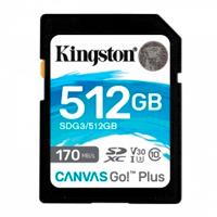 MEMORIA FLASH SD KINGSTON SDXC CANVAS GO PLUS 512GB 170RC10 UHS-I U3 V30(SDG3 / 512GB) KINGSTON SDG3/512GB