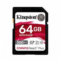 MEMORIA FLASH SD KINGSTON SDXC CANVAS REACT PLUS 64GB 300R UHS-II V90(SDR / 64GB) KINGSTON SDR2/64GB