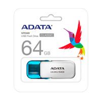 MEMORIA ADATA 64GB USB 2.0 UV240 BLANCO- AZUL ADATA AUV240-64G-RWH