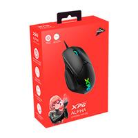 MOUSE XPG ALPHA SWITCH OMRON PIXART PAW 3335 16000 DPI 400 IPS RGB 6 BOTONES USB TIPO C NEGRO GAMER    ADATA ALPHA-BKCWW