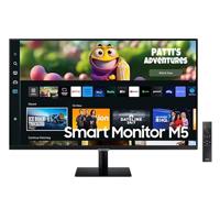 MONITOR LED SAMSUNG 27 PULGADAS, WIDESCREEN, FHD 1920X1080, SMART MONITOR M5, NEGRO, 2 HDMI, 2 USB, WIFI, BLUETOOTH, 4MS, 60HZ, FLAT, GAMING HUB, BOCINAS SAMSUNG LS27CM500ELXZX