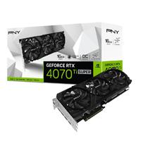 TARJETA DE VIDEO PNY NVIDIA GEFORCE RTX 4070 TI SUPER LED TRIPL FAN OC  / 16GB GDDR6X / PCIE X16 4.0 / GAMA ALTA / GAMER PNY VCG4070TS16TFXPB1-O